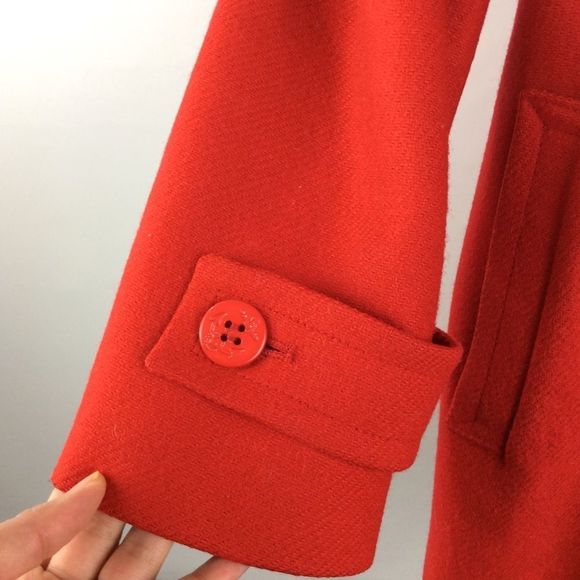 Pendleton Pea Coat Women’s Size 8 Red Vintage - Picture 3 of 8